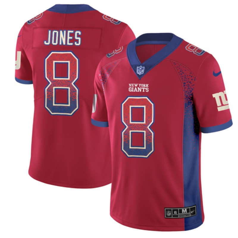 Nike Giants 8 Daniel Jones Red Draft Fashion Limited Jersey