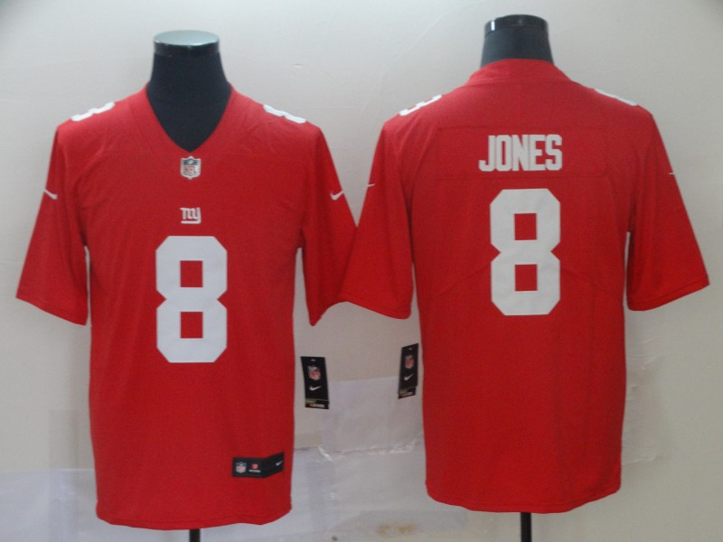 Nike Giants 8 Daniel Jones Red Vapor Untouchable Limited Jersey