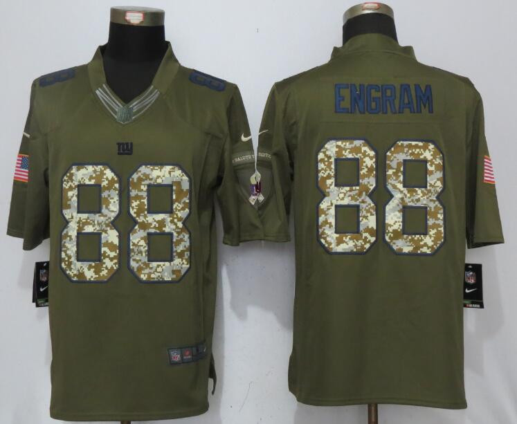  Giants 88 Evan Engram Green Salute to Service Limited Jersey