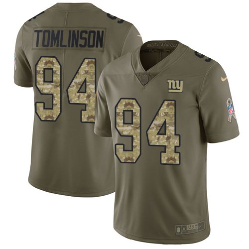  Giants 94 Dalvin Tomlinson Olive Camo Salute To Service Limited Jersey