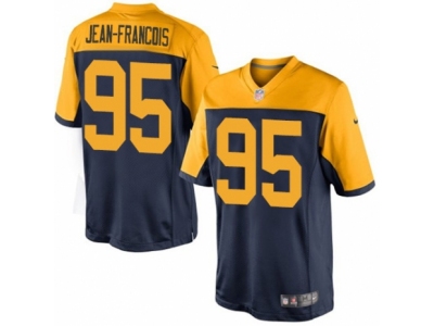  Green Bay Packers 95 Ricky Jean-Francois Limited Navy Blue Alternate NFL Jersey