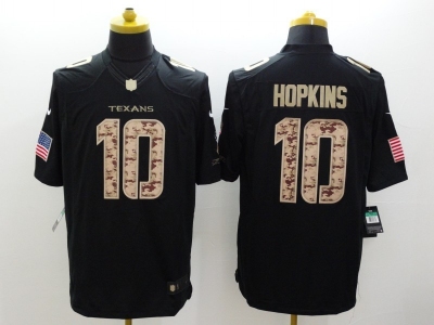  Houston Texans 10 hopkins Black Salute to Service Jerseys Limited jersey