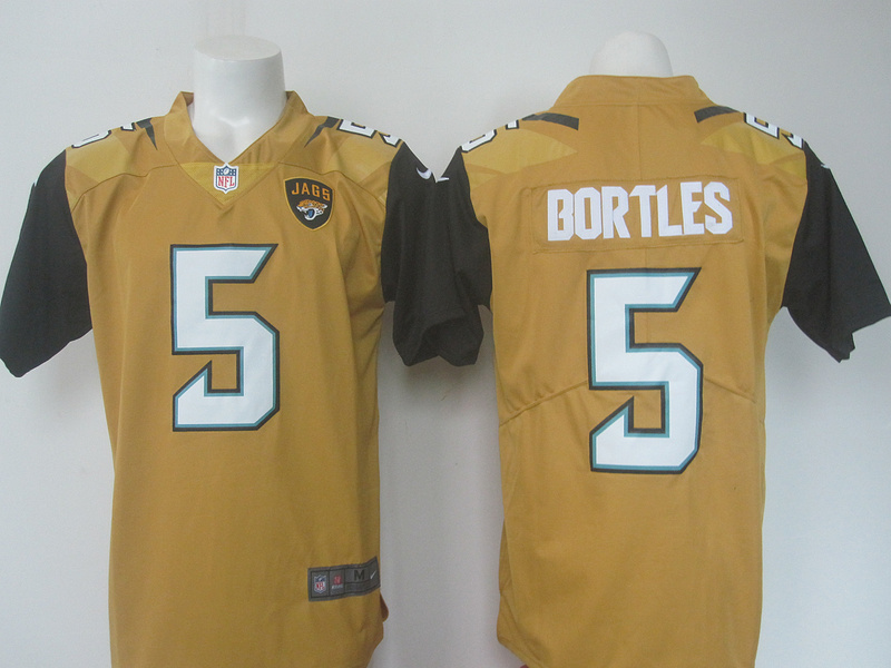  Jacksonville Jaguars 5 Blake Bortles  Gold Color Rush Limited Jersey