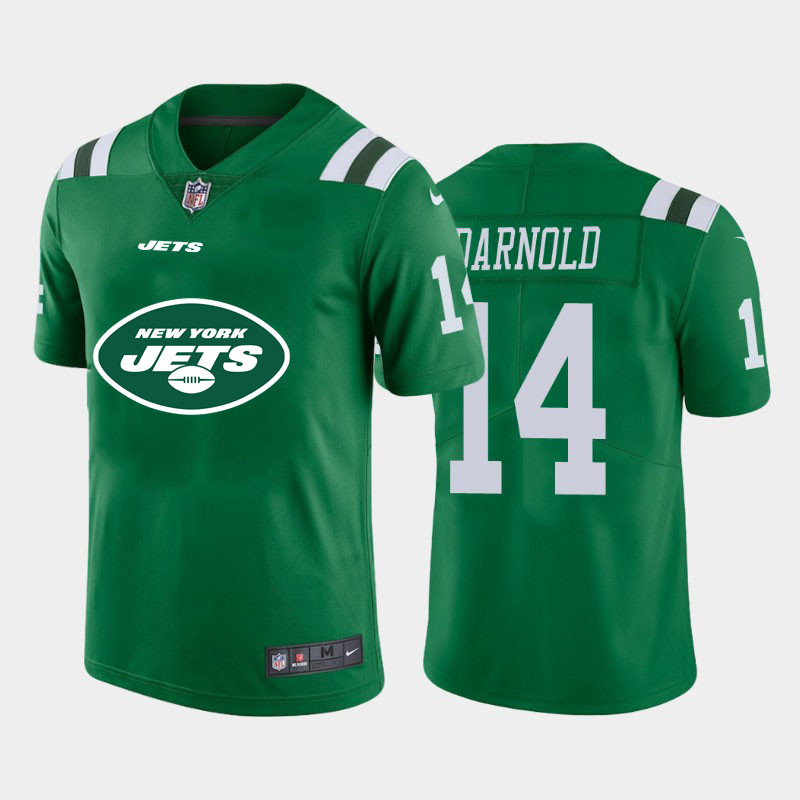 Nike Jets 14 Sam Darnold Green Team Big Logo Vapor Untouchable Limited Jersey