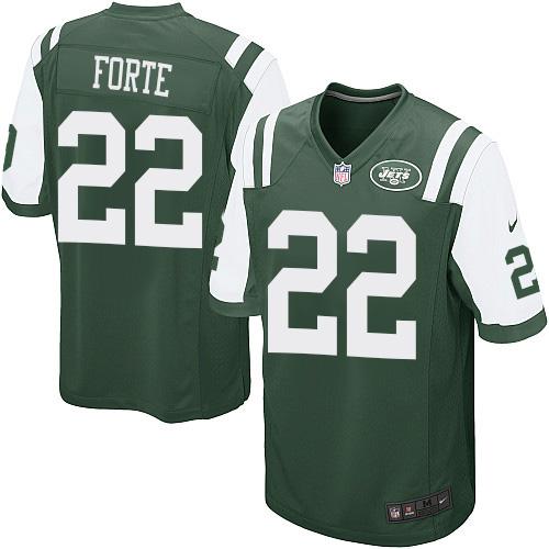 Cheap Nike Jets 22 Matt Forte Green Team Color Youth Stitched NFL ...