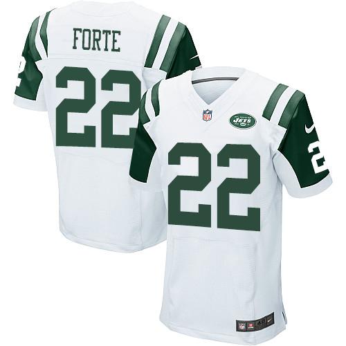  Jets 22 Matt Forte White Men Stitched NFL Elite Jersey