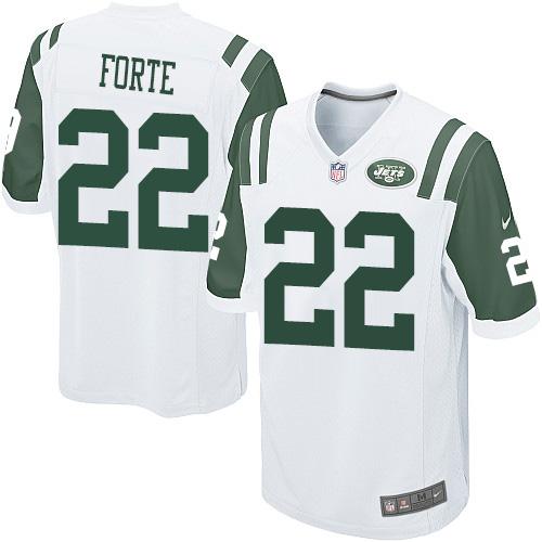  Jets 22 Matt Forte White Youth Stitched NFL Elite Jersey