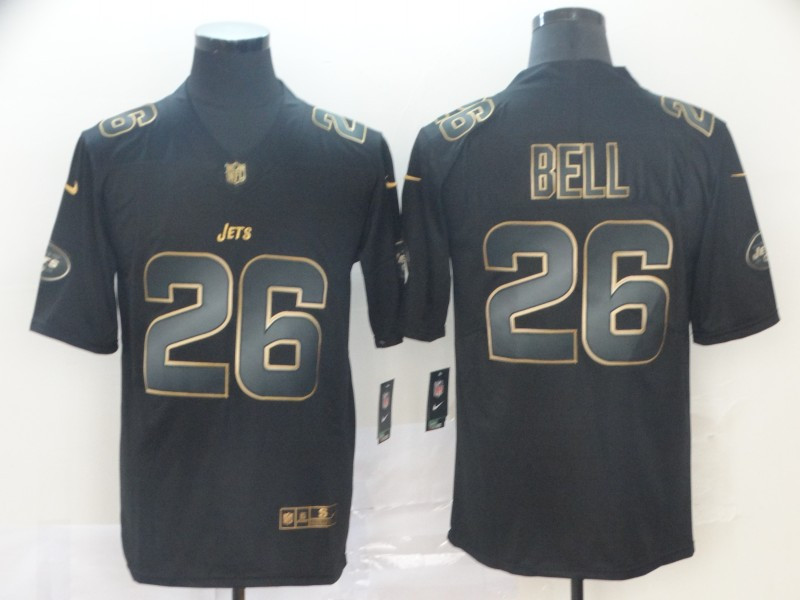 Nike Jets 26 Le'Veon Bell Black Gold Vapor Untouchable Limited Jersey