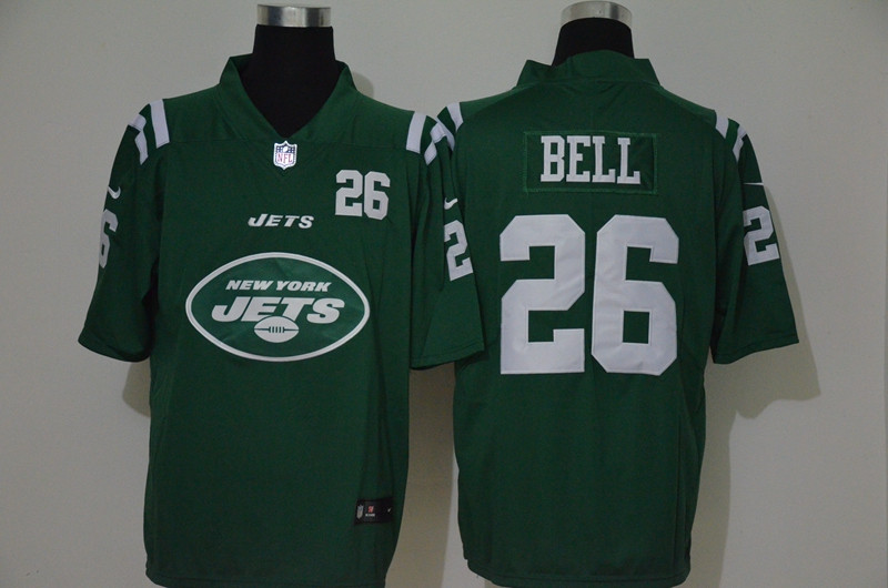 Nike Jets 26 Le'Veon Bell Green Team Big Logo Number Vapor Untouchable Limited Jersey