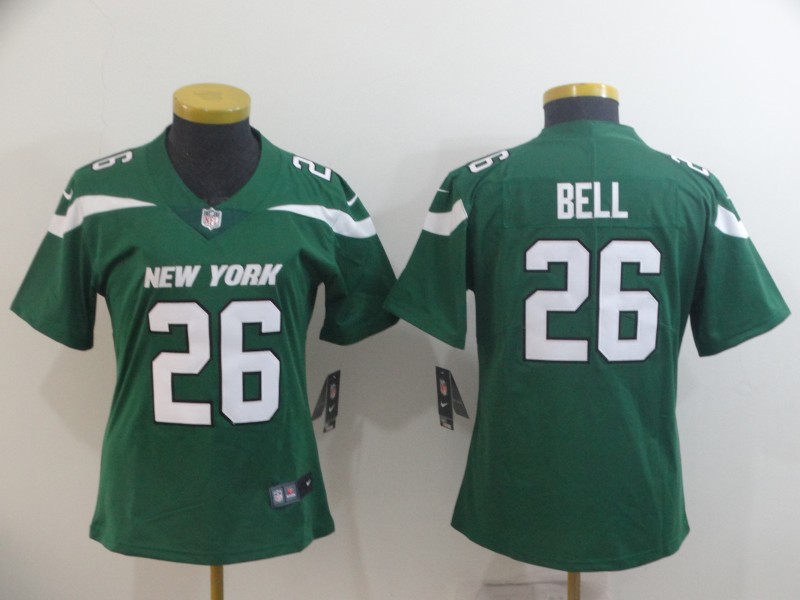 Nike Jets 26 Le'Veon Bell Green Women New 2019 Vapor Untouchable Limited Jersey