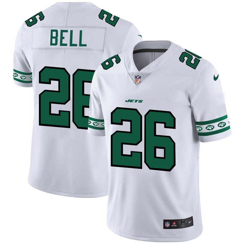 Nike Jets 26 Le'Veon Bell White Team Logos Fashion Vapor Limited Jersey