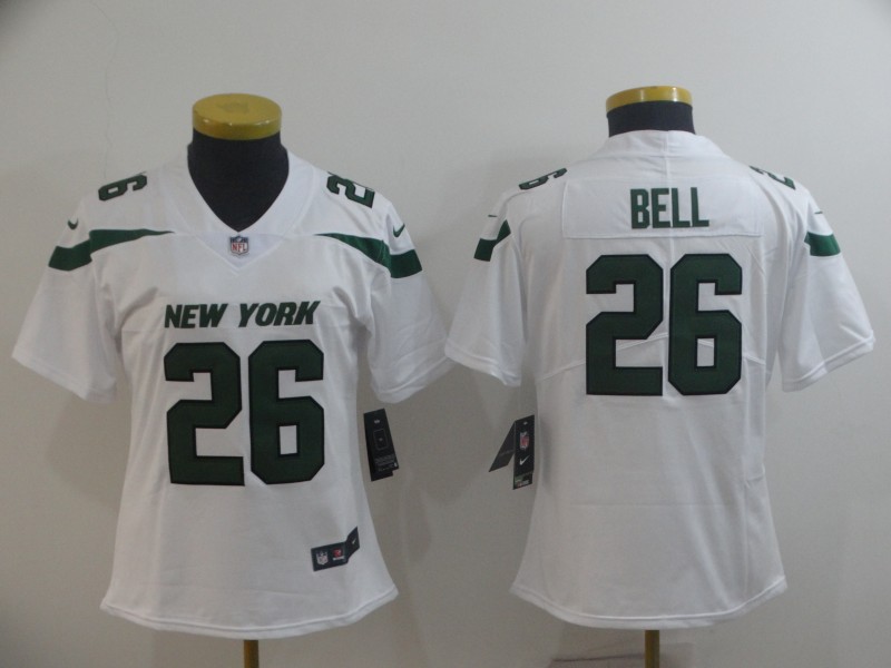 Nike Jets 26 Le'Veon Bell White Women New 2019 Vapor Untouchable Limited Jersey