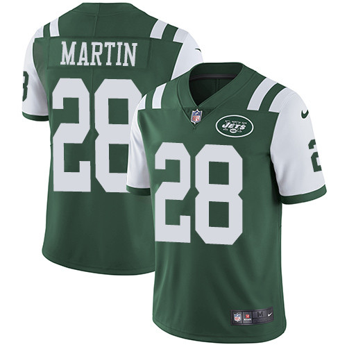  Jets 28 Curtis Martin Green Vapor Untouchable Player Limited Jersey