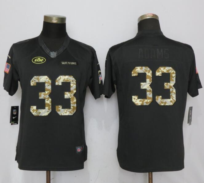  Jets 33 Jamal Adams Anthracite Women Salute to Service Limited Jersey