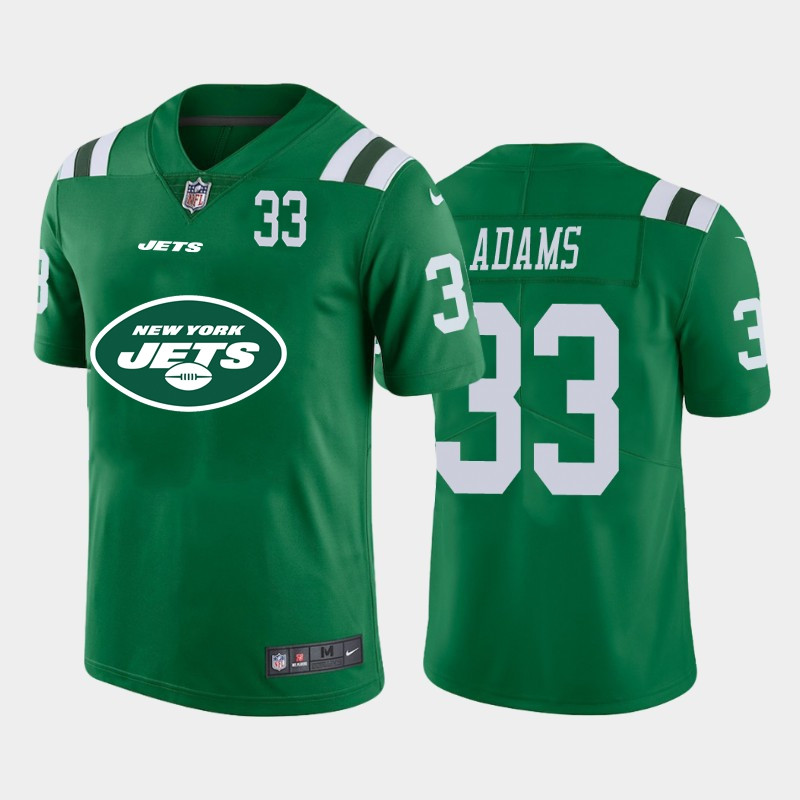 Nike Jets 33 Jamal Adams Green Team Big Logo Number Vapor Untouchable Limited Jersey