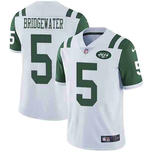 Jets 5 Teddy Bridgewater White Youth Vapor Untouchable Limited Jersey