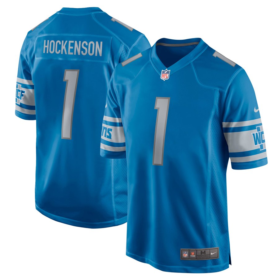 Nike Lions 1 T.J. Hockenson Blue Youth 2019 NFL Draft First Round Pick Vapor Untouchable Limited Jersey