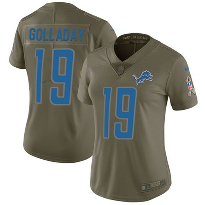  Lions 19 Kenny Golladay Olive Women Salute To Service Limited Jersey