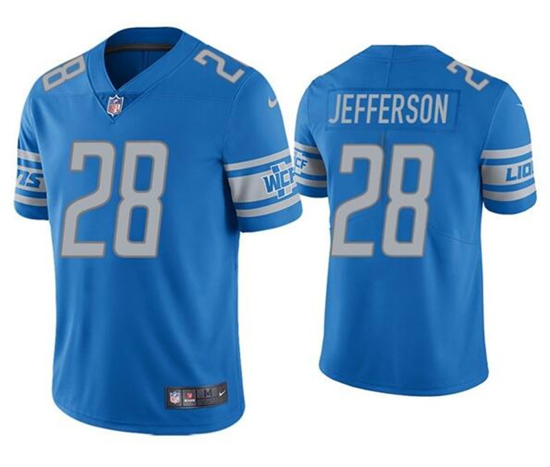 Nike Lions 28 Jermar Jefferson Blue Vapor Untouchable Limited Jersey