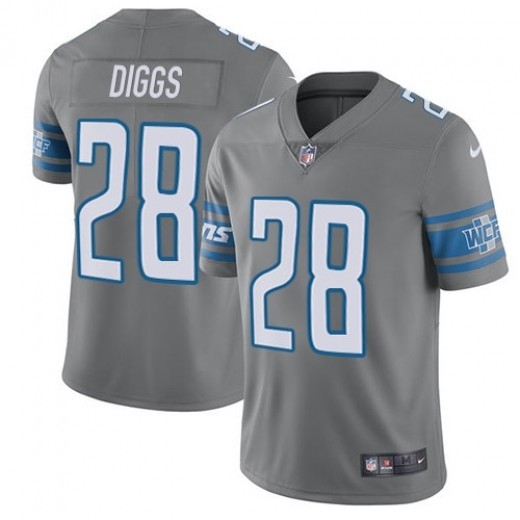 Nike Lions 28 Quandre Diggs Gray Color Rush Limited Jersey