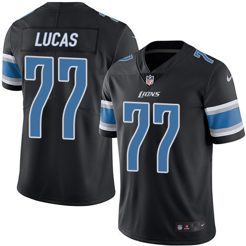  Lions 77 Lucas Cornelius Black Vapor Untouchable Player Limited Jersey