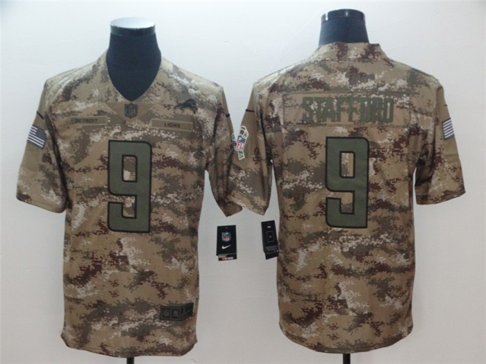  Lions 9 Matthew Stafford Camo Salute To Service Limited Jersey