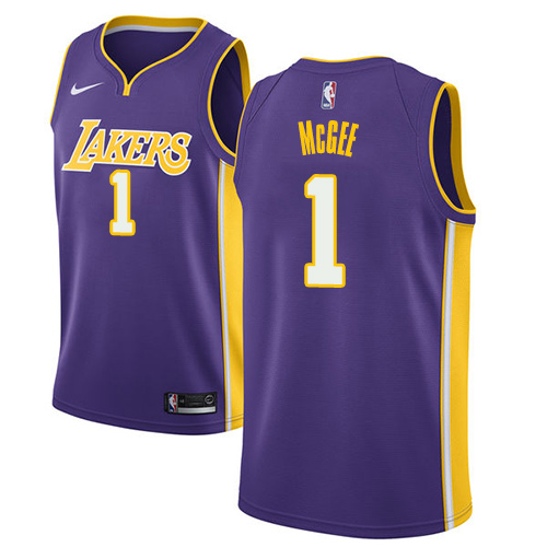  Los Angeles Lakers #1 JaVale McGee Purple NBA Swingman Statement Edition Jersey