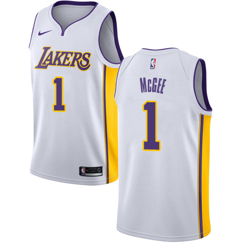  Los Angeles Lakers #1 JaVale McGee White NBA Swingman Association Edition Jersey