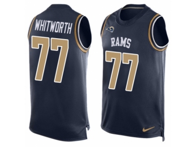  Los Angeles Rams 77 Andrew Whitworth Limited Navy Blue Player Name Number Tank Top NFL Jersey