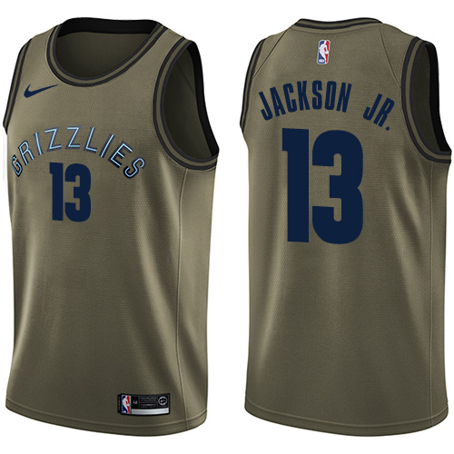  Memphis Grizzlies #13 Jaren Jackson Jr. Green NBA Swingman Salute to Service Jersey