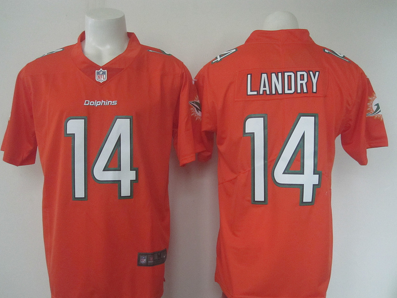  Miami Dolphins 14 Jarvis Landry Limited Orange Rush NFL Jersey