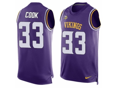  Minnesota Vikings 33 Dalvin Cook Limited Purple Player Name Number Tank Top NFL Jersey