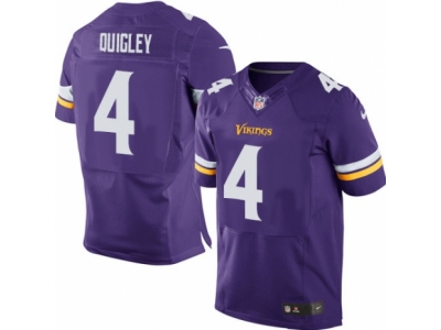  Minnesota Vikings 4 Ryan Quigley Elite Purple Team Color NFL Jersey