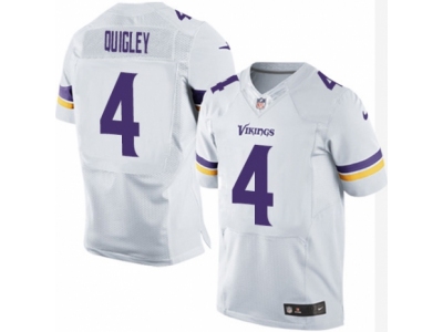  Minnesota Vikings 4 Ryan Quigley Elite White NFL Jersey