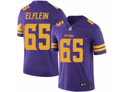  Minnesota Vikings 65 Pat Elflein Limited Purple Rush NFL Jersey