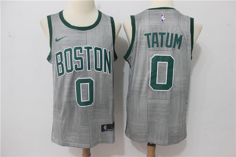 NBA Boston Celtics #0 Jayson Tatum Jersey 2017 18 New Season  City Edition Gray Jersey