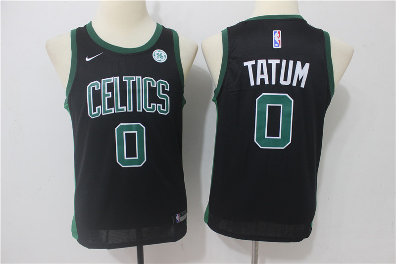  NBA Boston Celtics #0 Jayson Tatum Youth Jersey 2017 18 New Season Black Jersey