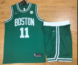  NBA Boston Celtics #11 Kyrie Irving Green 2017 2018  Swingman Stitched NBA Jersey With Shorts