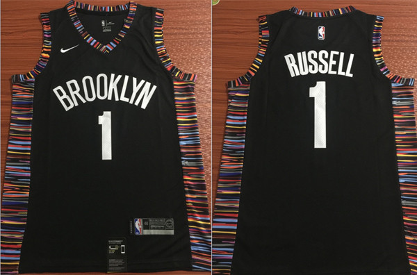  NBA Brooklyn Nets #1 Dangelo Russell Jersey 2018 19 New Season City Edition Jersey