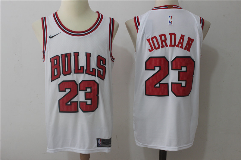  NBA Chicago Bulls #23 Michael Jordan Jersey 2017 18 New Season White Jersey
