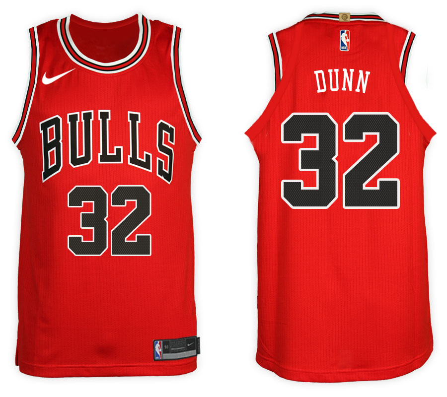  NBA Chicago Bulls #32 Kris Dunn Jersey 2017 18 New Season Red Jersey
