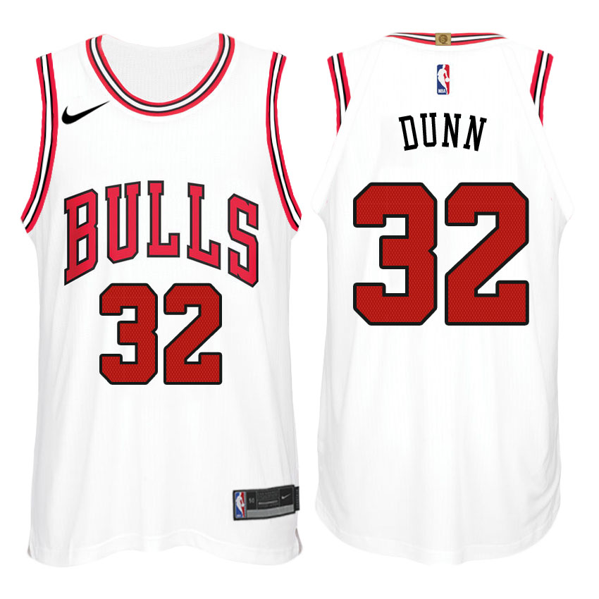  NBA Chicago Bulls #32 Kris Dunn Jersey 2017 18 New Season White Jersey