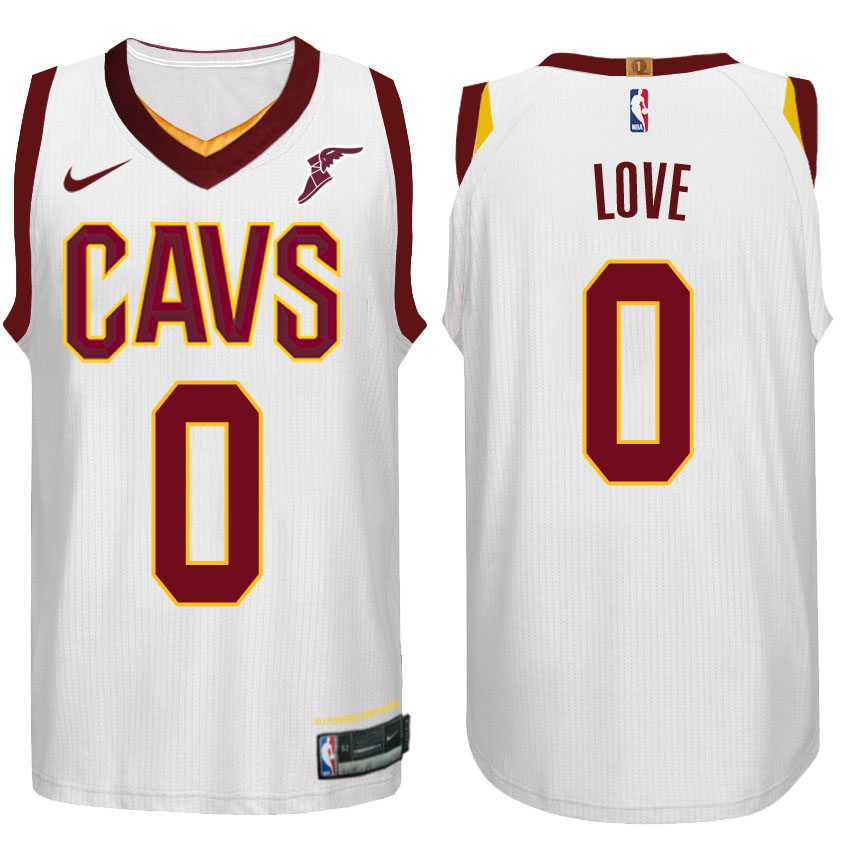  NBA Cleveland Cavaliers  #0 Kevin Love Jersey 2017 18 New Season White Jersey