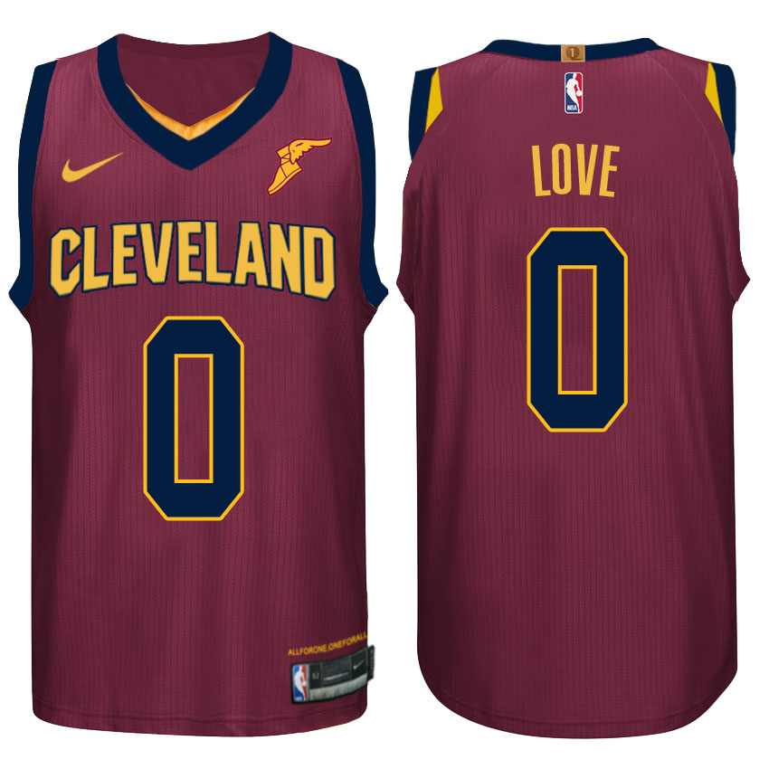  NBA Cleveland Cavaliers  #0 Kevin Love Jersey 2017 18 New Season Wine Red Jersey