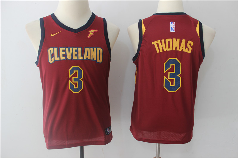  NBA Cleveland Cavaliers #3 Isaiah Thomas Youth Jersey 2017 18 New Season Wine Red Jersey