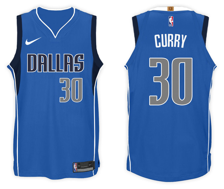  NBA Dallas Mavericks  #30 Seth Curry  Jersey 2017 18 New Season Blue Jersey