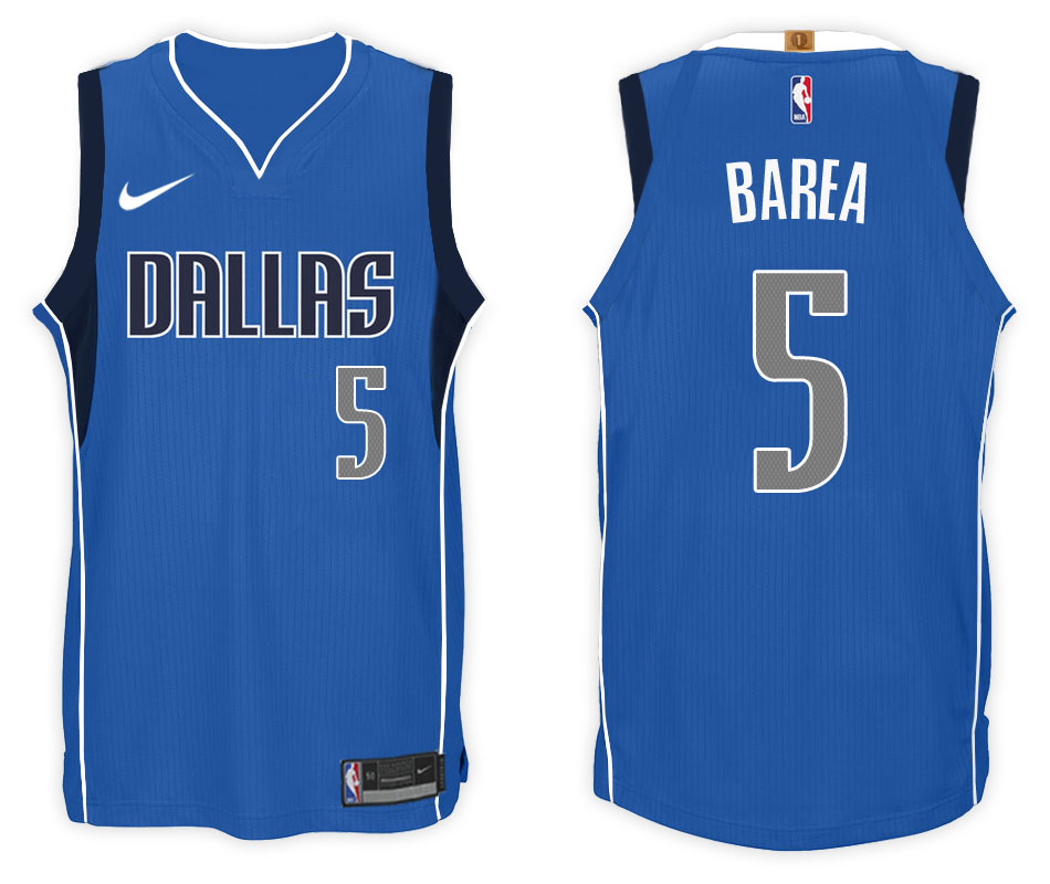  NBA Dallas Mavericks  #5 J.J. Barea Jersey 2017 18 New Season Blue Jersey