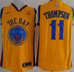  NBA Golden State Warriors #11 Klay Thompson Jersey 2017 18 New Season City Edition Jersey