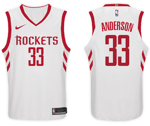  NBA Houston Rockets #33 Ryan Anderson Jersey 2017 18 New Season White Jersey