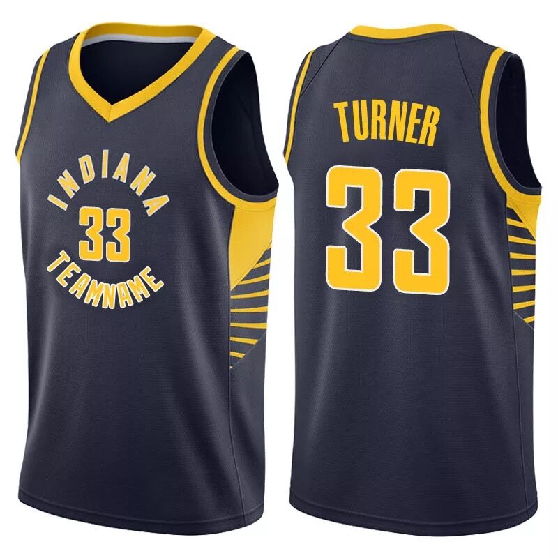 Nike NBA Indiana Pacers #33 Myles Turner Jersey New Season Blue Jersey